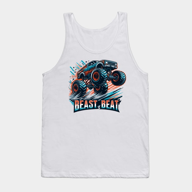 Monster Truck, Beast Beat Tank Top by Vehicles-Art